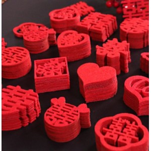 结婚用品大全迷你手抛小喜字贴婚房布置装饰婚礼婚庆楼梯喜 子套装