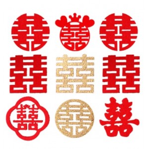 结婚用品大全迷你手抛小喜字贴婚房布置装饰婚礼婚庆楼梯喜 子套装