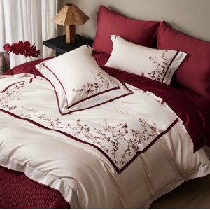 140支新疆长绒棉四件套简约喜嫁小奢绸工艺全棉纯棉高端结婚套件